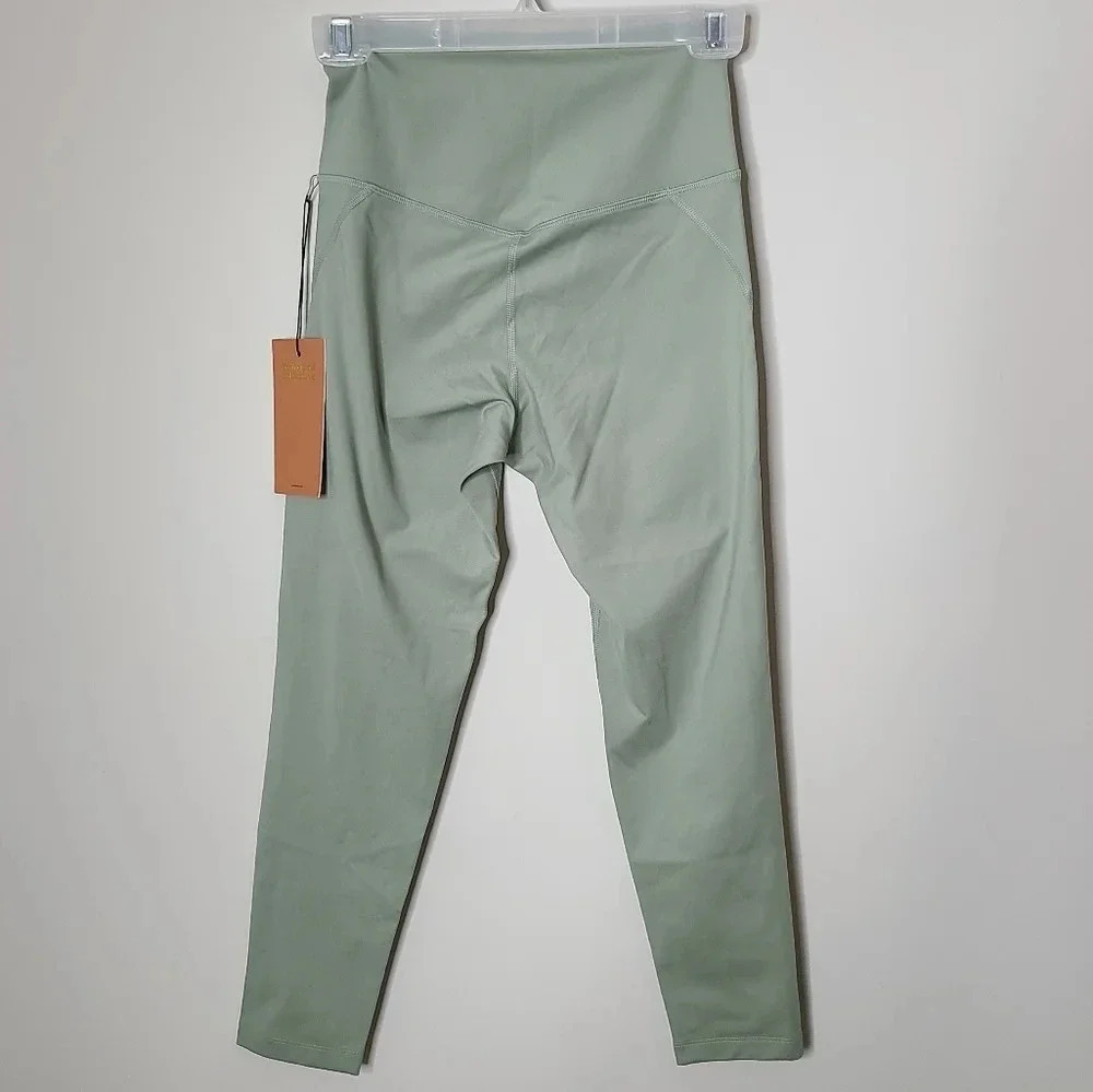 NWT Girlfriend Collective Compressive High-Rise 7/8 Leggings S Green - Picture 3 of 5
